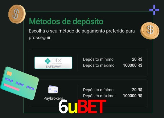O cassino 6ubet oferece uma grande variedade de métodos de pagamento